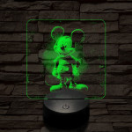 Mickey Egér vidám 7 színű valósághű 3D led lámpa