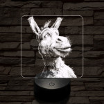 Shrek szamár 7 színű valósághű 3D led lámpa