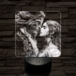 Szépség és a Szörnyeteg 7 színű valósághű 3D led lámpa