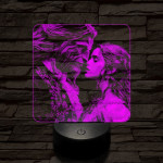 Szépség és a Szörnyeteg 7 színű valósághű 3D led lámpa