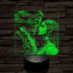 Szépség és a Szörnyeteg 7 színű valósághű 3D led lámpa