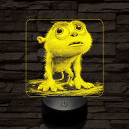 Szeszélyes szörny 7 színű valósághű 3D led lámpa