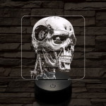 T-800-as halálosztó 7 színű valósághű 3D led lámpa