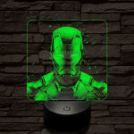 Vasember front 7 színű valósághű 3D led lámpa