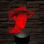 Woody 7 színű valósághű 3D led lámpa