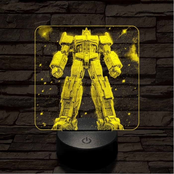 Optimus dicsősége 7 színű valósághű 3D led lámpa