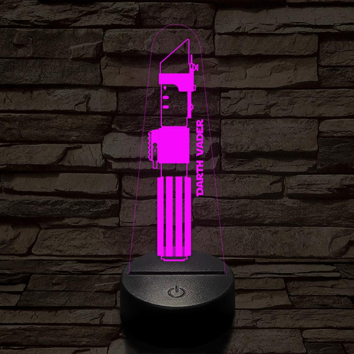 Darth Vader fénykardja fénykardja 7 színű 3D led lámpa