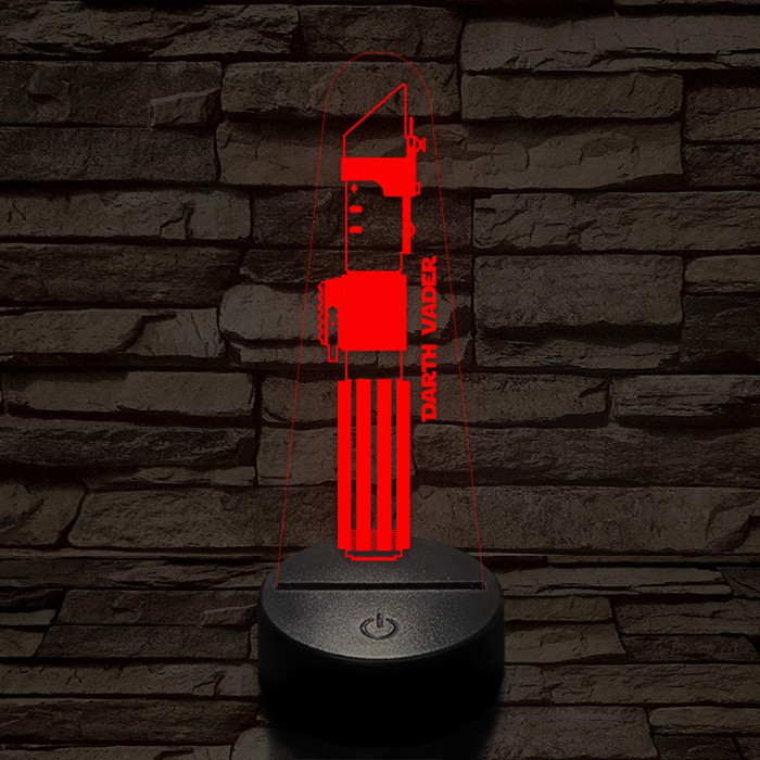 Darth Vader fénykardja fénykardja 7 színű 3D led lámpa