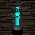 Darth Vader fénykardja fénykardja 7 színű 3D led lámpa
