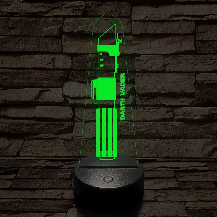 Darth Vader fénykardja fénykardja 7 színű 3D led lámpa