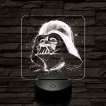 Vader sisakja 7 színű valósághű 3D led lámpa