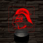 Vader sisakja 7 színű valósághű 3D led lámpa