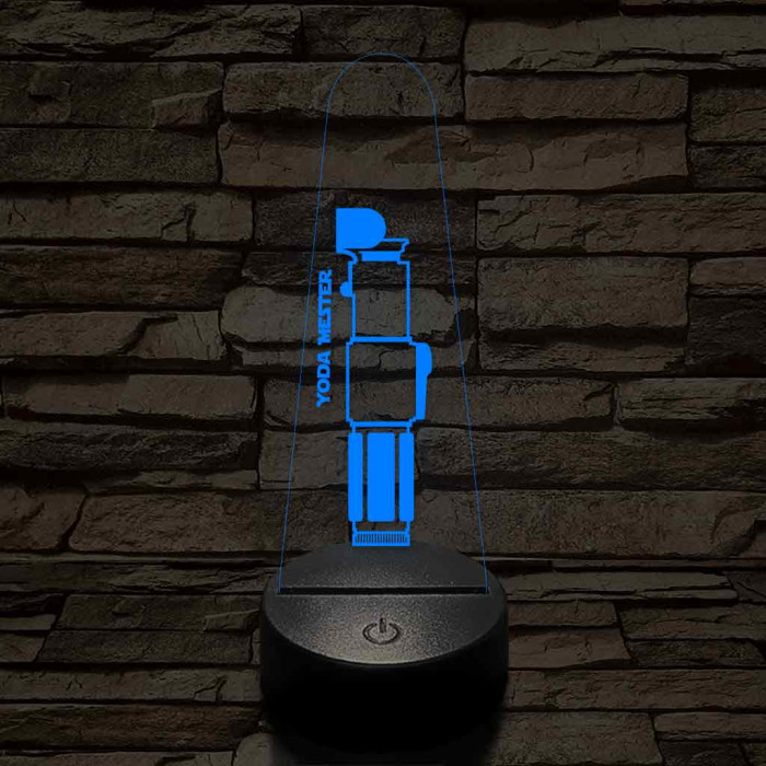 Yoda Mester fénykardja 7 színű 3D led lámpa