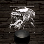 Venom vicsorog 7 színű valósághű 3D led lámpa