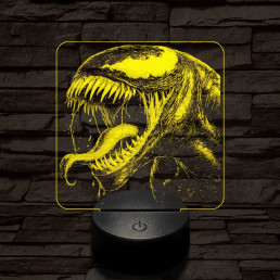Venom vicsorog 7 színű valósághű 3D led lámpa