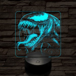 Venom vicsorog 7 színű valósághű 3D led lámpa