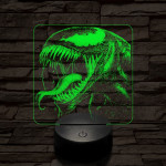 Venom vicsorog 7 színű valósághű 3D led lámpa