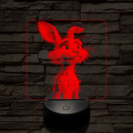 Csapzott Hopsz nyuszi 7 színű valósághű 3D led lámpa