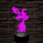 Csapzott Hopsz nyuszi 7 színű valósághű 3D led lámpa