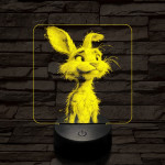 Csapzott Hopsz nyuszi 7 színű valósághű 3D led lámpa