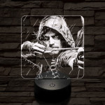 Zöld  íjász 7 színű valósághű 3D led lámpa