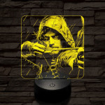 Zöld  íjász 7 színű valósághű 3D led lámpa