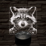 Mordály elszánt 7 színű valósághű 3D led lámpa