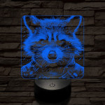 Mordály elszánt 7 színű valósághű 3D led lámpa