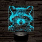 Mordály elszánt 7 színű valósághű 3D led lámpa