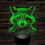 Mordály elszánt 7 színű valósághű 3D led lámpa