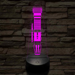 Luminara Unduli fénykardja 7 színű 3D led lámpa
