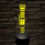 Luminara Unduli fénykardja 7 színű 3D led lámpa