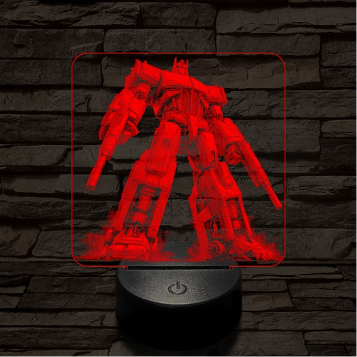 Optimus harcra kész 7 színű valósághű 3D led lámpa