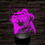 Szimba magányos 7 színű valósághű 3D led lámpa