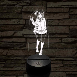 Anime sulis lány 7 színű 3D led lámpa