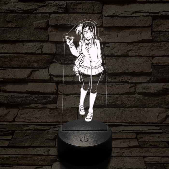 Anime sulis lány 7 színű 3D led lámpa