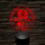 Cobra Kai 7 színű 3D led lámpa