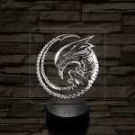 Alien Baby 7 színű 3D led lámpa