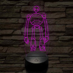 Vad Robot Rozzum 7134 „Roz” 7 színű  3D led lámpa