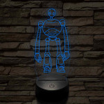 Vad Robot Rozzum 7134 „Roz” 7 színű  3D led lámpa