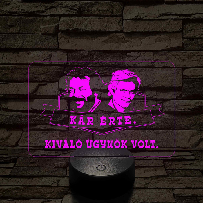 Bud Spencer & Terence Hill 7 színű  3D led lámpa