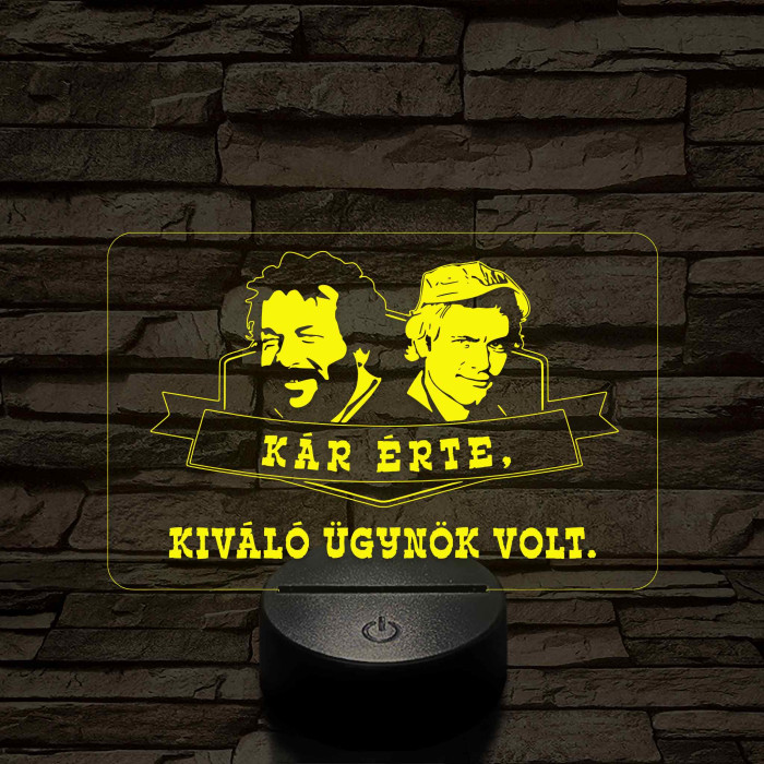 Bud Spencer & Terence Hill 7 színű  3D led lámpa