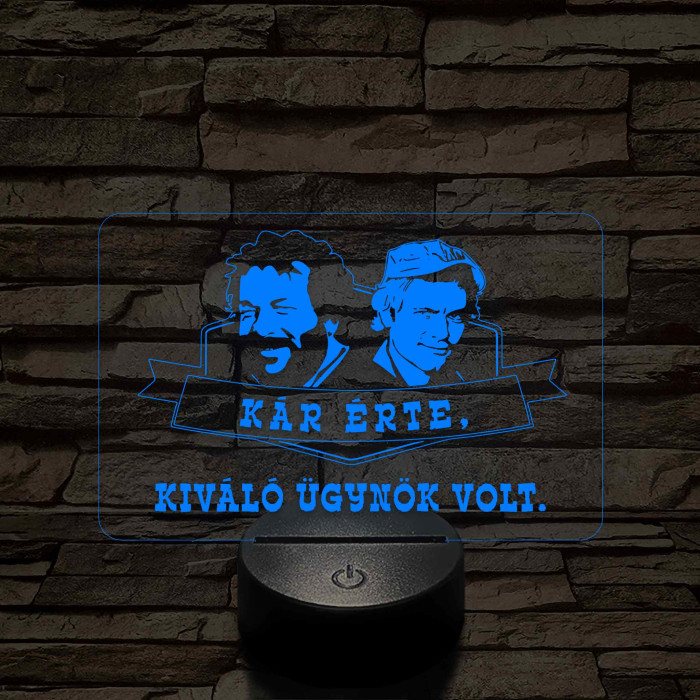 Bud Spencer & Terence Hill 7 színű  3D led lámpa