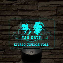 Bud Spencer & Terence Hill 7 színű  3D led lámpa
