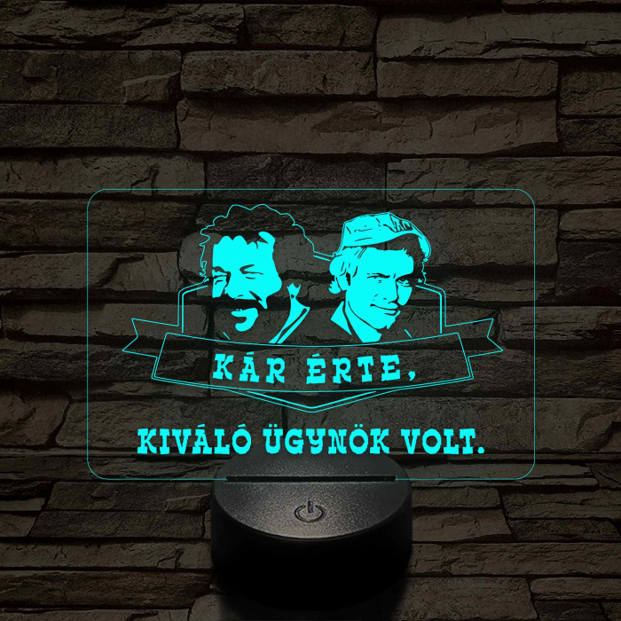 Bud Spencer & Terence Hill 7 színű  3D led lámpa