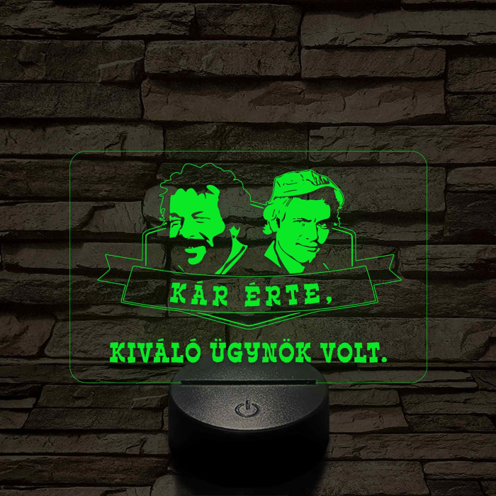 Bud Spencer & Terence Hill 7 színű  3D led lámpa