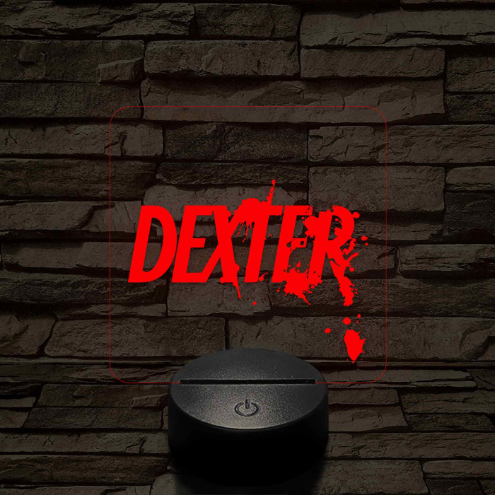 Dexter 3D 7 színű  3D led lámpa
