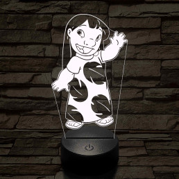Lula 7 színű 3D led lámpa