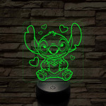 Űrkutya szerelmes – 7 színű, színváltós 3D LED lámpa