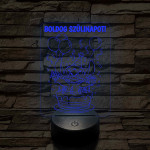 Szülinapi Űrkutya tortában – 7 színű, színváltós 3D LED lámpa
